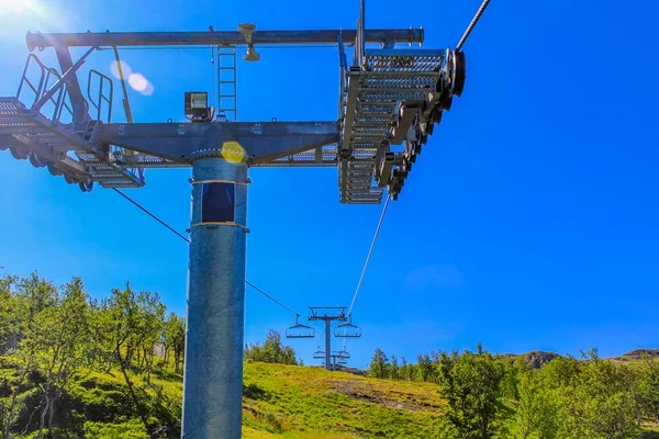 Esquí Panorama Noruega Hemsedal Skicenter Con Montañas Hemsedalis Viken — Foto de Stock