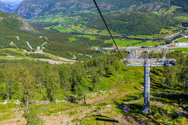 Ski Lift Panorama Norway Hemsedal Skicenter Mountains Hemsedalis Viken — Stock Photo, Image