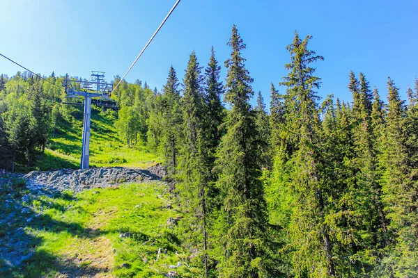 Ski Lift Panorama Norway Hemsedal Skicenter Mountains Hemsedalis Viken — Stock Photo, Image