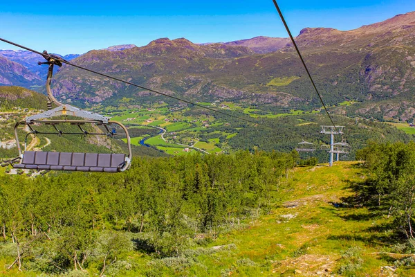 Ski Lift Panorama Norway Hemsedal Skicenter Mountains Hemsedalis Viken — Stock Photo, Image