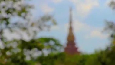 Khon Kaen bölgesi Isan Tayland 06. Kasım 2018 Phra Mahathat Kaen Nakhon pagoda stil Budist tapınağı ve Wat Nong Waeng altın tapınakları Khon Kaen Eyaleti Isan Kuzeydoğu Tayland.