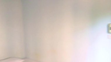 Khon Kaen Province Isan Thailand 02. November 2018 Simple clean white purple hotel apartment room in Khon Kaen District Khon Kaen Province Isan Northeast Thailand.