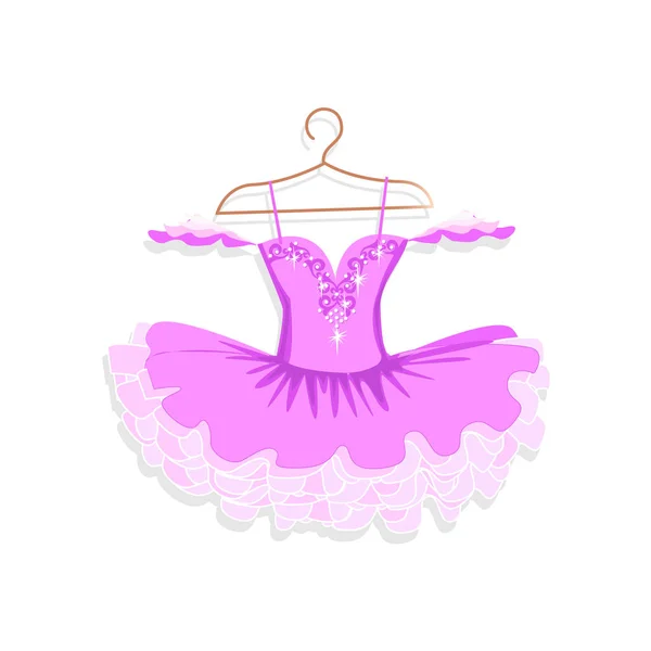 Jurk Met Sparkles Dansen Een Hanger Vectorillustratie — Stockvector