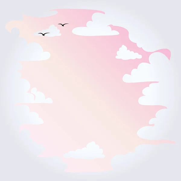 Ciel Nuages Dans Des Tons Pastel Contexte Fond Vectoriel — Image vectorielle