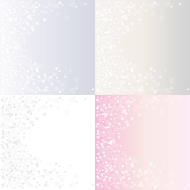 Vintage desenli beyaz arka plan. Vektör çizimler kümesi.