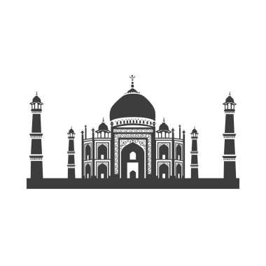 Vektör simge taj mahal. Beyaz arka plan üzerinde vektör çizim.