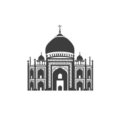 Vektör simge taj mahal. Beyaz arka plan üzerinde vektör çizim.