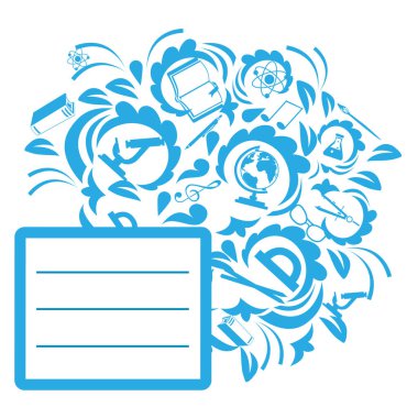 Geri okul renk arka plan için bir ağaç. Vektör davet şablonu veya kart.