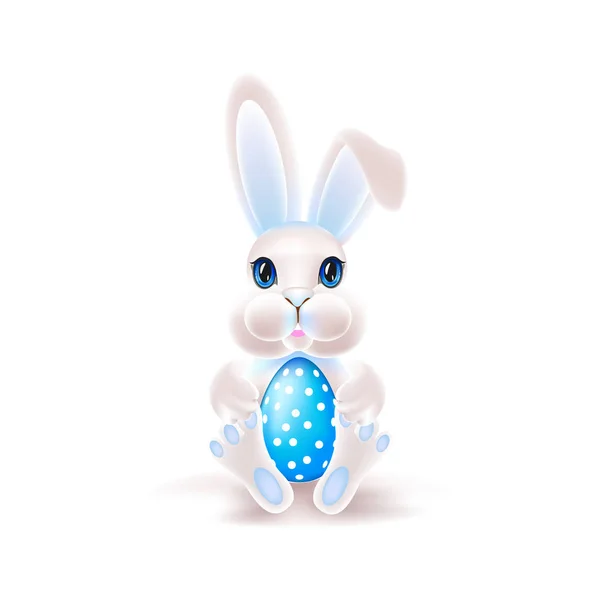 Cute Easter Bunny Egg Colorful Vector Illustration — Stock Vector