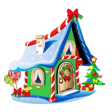 Festival süsleri ve tatlılar ile Noel ev