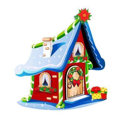 Festival süsleri ve tatlılar ile Noel ev