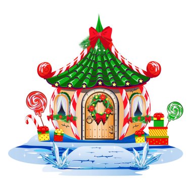 Festival süsleri ve tatlılar ile Noel ev