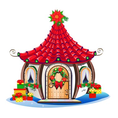 Festival süsleri ve tatlılar ile Noel ev