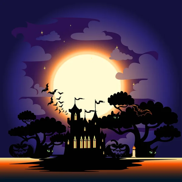 Színes Vektor Háttér Ünneplésére Halloween Vektorillusztrációs Meghívó Vagy Plakátsablon — Stock Vector
