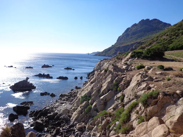 Taşlı Sahil Skikda Kuzey Cezayir Afrika — Stok fotoğraf