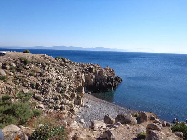 Kayalık Bir Sahil Marsa Skikda Cezayir Afrika — Stok fotoğraf