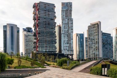La Mexicana, Santa Fe, Mexico City: 9 Haziran 2020. Mexico City 'deki ofis ve apartmanlar.