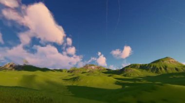 Zaman atlamalı mountine ve bulutlar