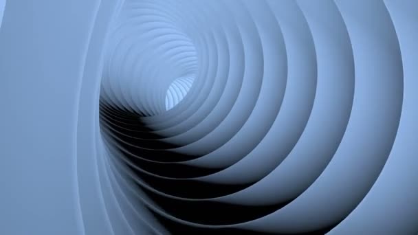 Modré abstraktní animace tunelu — Stock video