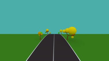 Farklı renklerde döngü gerçekleştirmek mümkün plastik ağaçlar sokak