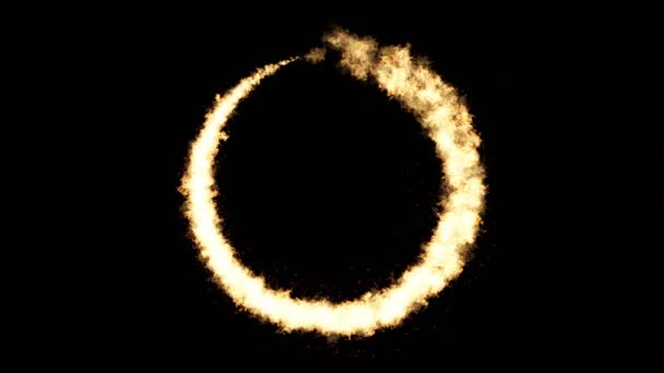 美丽的火焰和火花之环 — 图库视频影像