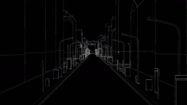 Bir şehrin çizim hareket