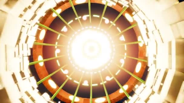 Túnel brilhante em um contexto de um céu estrelado — Vídeo de Stock