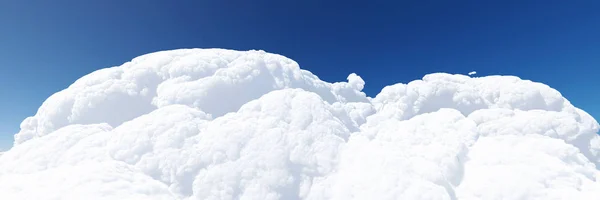 Blå himmel bakgrund med moln 3d render — Stockfoto