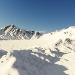 Movement over the snowy mountains.