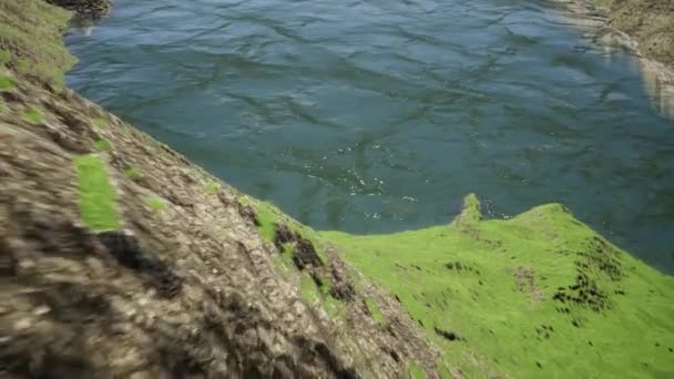 Mouvement de caméra dans les montagnes fantastiques 