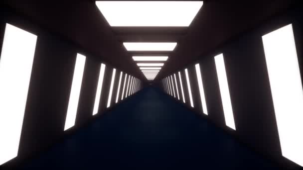 Movement inside a long corridor — Stock Video