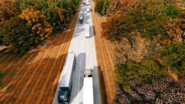 Kamyon sonbahar kullanarak malların teslim