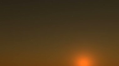 Mavi bir gökyüzü parlak Sunrise