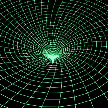 Yeşil kılavuz solucan deliği vektör