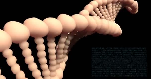 Analisi della struttura del DNA, ricerca forense, geni e disturbi genetici, scienza. molecole di DNA — Video Stock