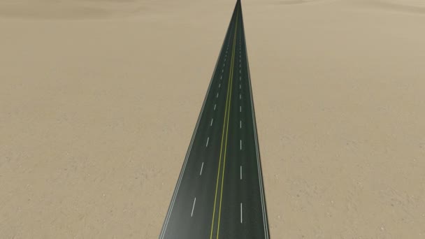 Прямая асфальтовая дорога в пустыне