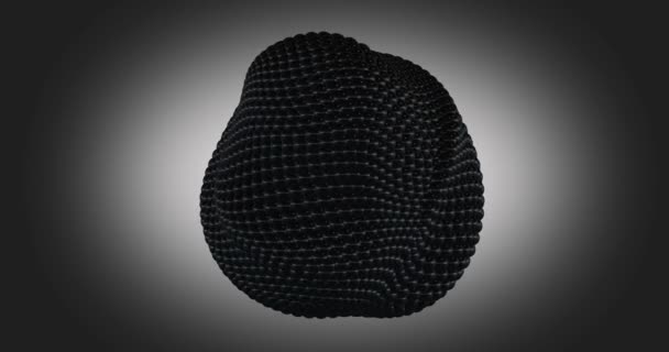 Abstract Black Metaball Sphere Object — Stock Video