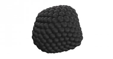 Soyut siyah Metaball küre nesne