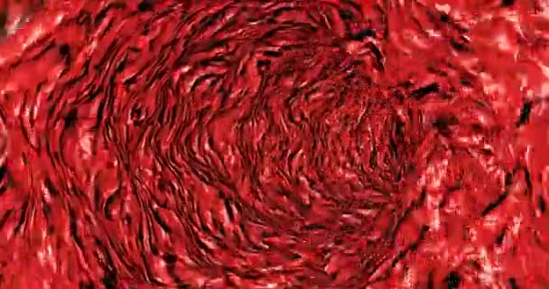 Страшный красный туннель в состоянии петли — стоковое видео