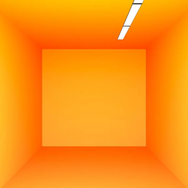 Chambre orange minimalisme rendu 3d — Photo