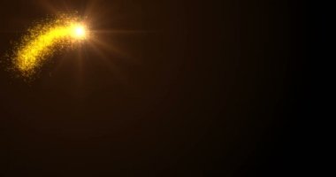 Altın ışıltılı yıldız tozu dalga siyah iz köpüklü parçacıkların.