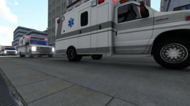 Hastaya büyük bir şehirde ambulans acele
