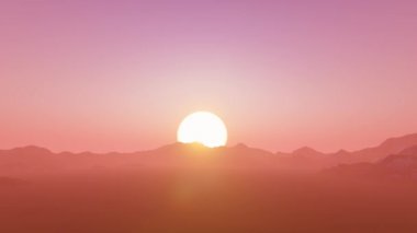 Bir güneş arka plan üzerinde uçak iniyor.