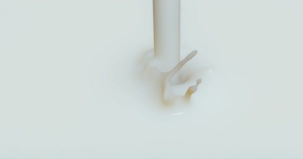 Spruzzi di latte su sfondo nero — Video Stock