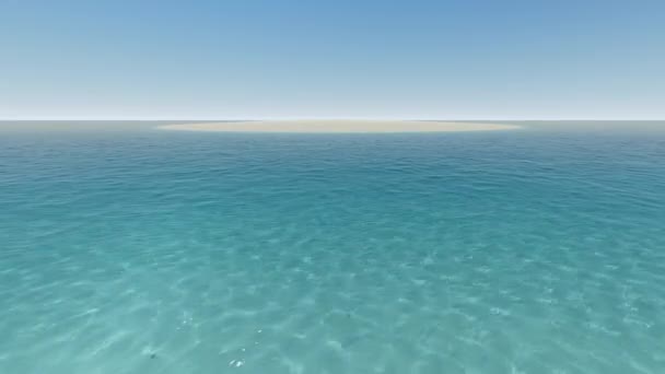 Playa tropical mar azul claro — Vídeo de stock