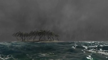 Fırtınalı hava güzel yıldırımlar sette