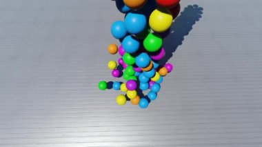 Düşen renkli topları, çocuklar oyuncak, plastik toplar, Bahçesi, arka plan