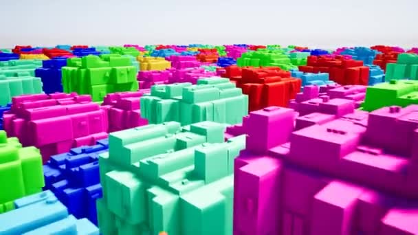 Cubes colorés labyrinthe intro pour votre vidéo — Video