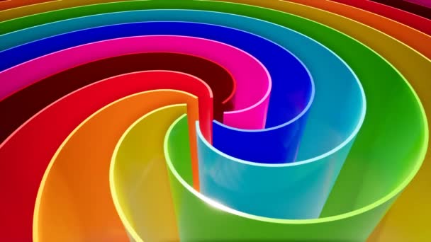 Kleur Golf in abstracte stijl op een kleurrijke achtergrond. Kromme abstracte achtergrond. Moderne kleurrijke achtergrond. — Stockvideo