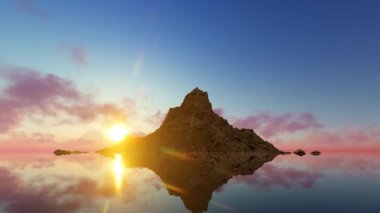 Sunrise dağ ve temiz su
